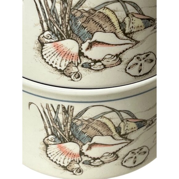 Vintage Seashore Otagiri Soup Mugs Used Set of 2 Japan - Picture 15 of 15